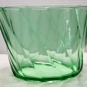 Vintage Heisey Glass Twist Moongleam Green Ice Bucket